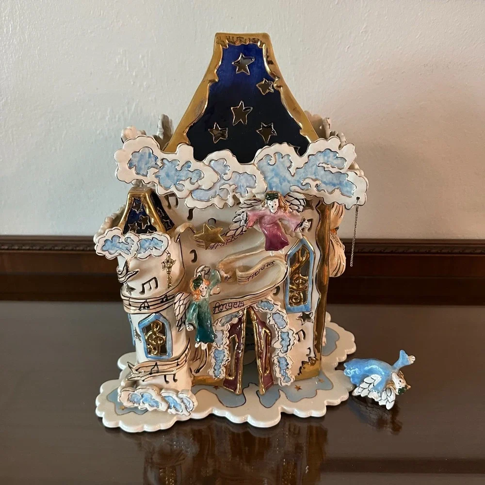 2003 Heather Goldminc Hark the‎ Herald Angels Sing Musical House Clayworks 15''